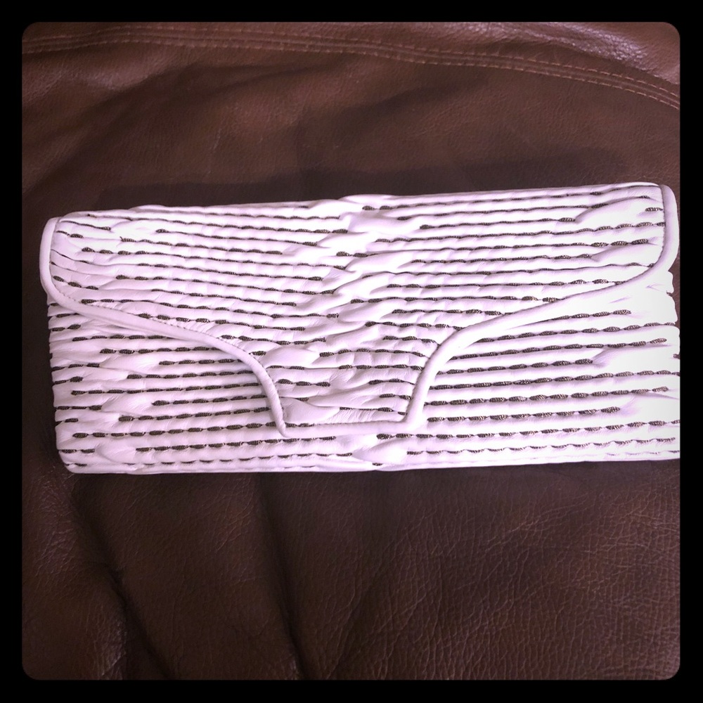 Paola Graglia White Clutch Brand New Made in Italy